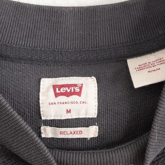 Levi's Dark Gray Heavy Sweatshirt Relaxed Fit Size Medium - Picture 4 of 5